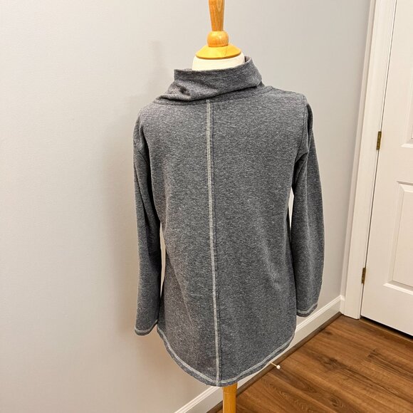 Soft Surroundings Gray Button Cowl Neck Tunic Top Sz M - Picture 10 of 10